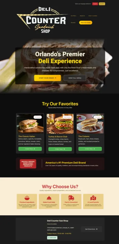 Deli Counter Sandwich Shop